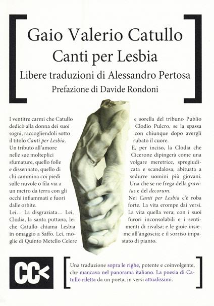 Canti per Lesbia - G. Valerio Catullo - copertina