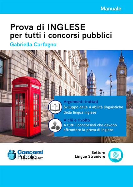 La prova di inglese per tutti i concorsi pubblici - Gabriella Carfagno - copertina