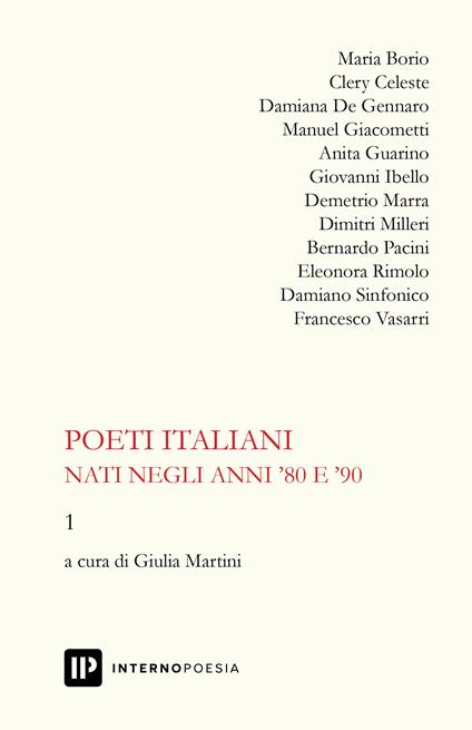 Poeti italiani nati negli anni '80 e '90. Vol. 1 - copertina