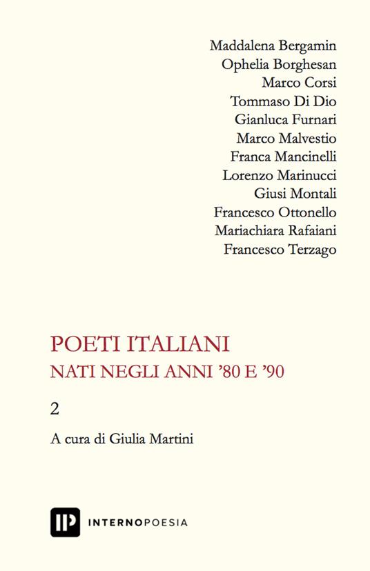 Poeti italiani nati negli anni '80 e '90. Vol. 2 - copertina