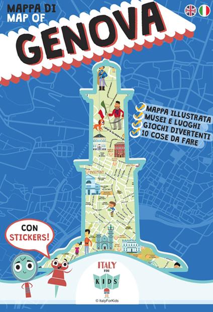 Mappa di Genova illustrata. Con adesivi. Nuova ediz. - Sara Dania - copertina