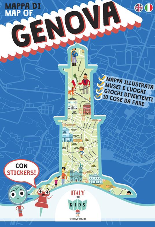 Mappa di Genova illustrata. Con adesivi. Nuova ediz. - Sara Dania - copertina