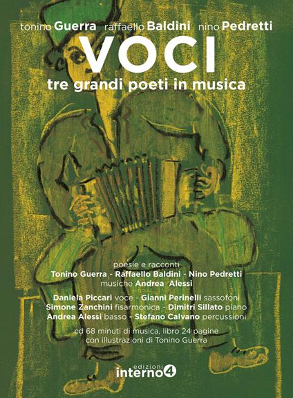 Voci. Tre grandi poeti in musica. Con CD Audio - Tonino Guerra,Raffaello Baldini,Nino Pedretti - copertina