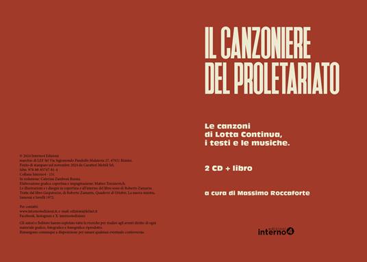 Il canzoniere del proletariato. Le canzoni di Lotta Continua, i testi e le musiche. Con CD-Audio - 3