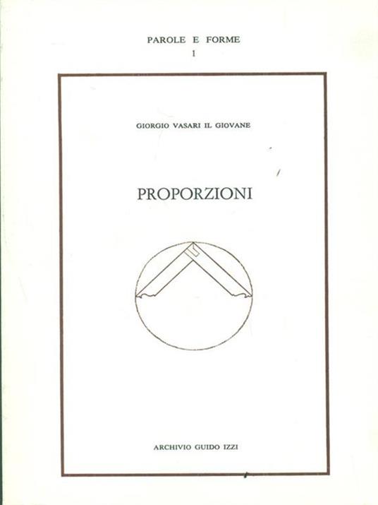 Proporzioni - Giorgio Vasari - copertina