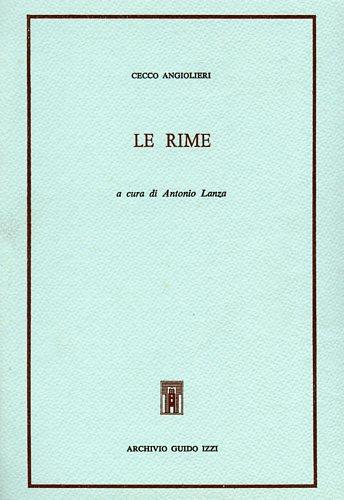 Le rime - Cecco Angiolieri - copertina