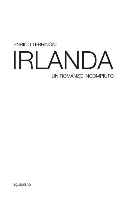 Irlanda. Un romanzo incompiuto - Enrico Terrinoni - copertina