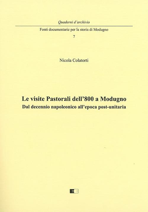 Le visite pastorali dell’800 a Modugno. Dal decennio napoleonico all’epoca post-unitaria - copertina