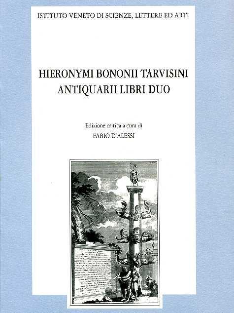Antiquarii libri duo. Ediz. critica - copertina