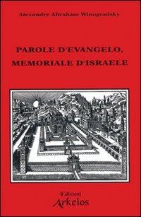 Parole d'evangelo. Memoriale d'Israele - Alexandre A. Winogradsky - copertina