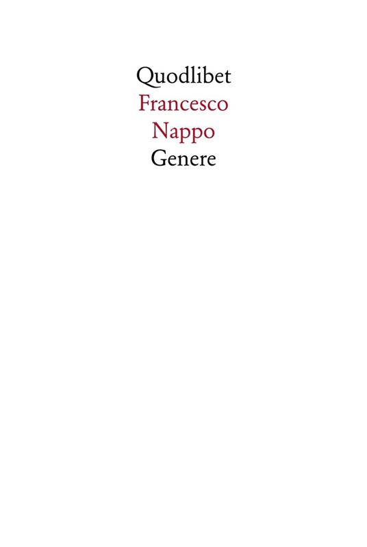 Genere - Francesco Nappo - copertina
