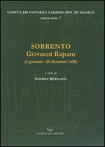 Sorrento. Giovanni Raparo (2 gennaio-29 dicembre 1438). Ediz. latina