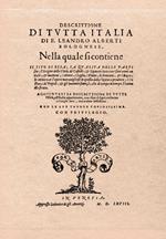 Descrittione di tutta Italia. Aggiuntavi la descrittione di tutte l'isole, all'Italia appartenenti