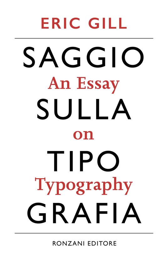 Saggio sulla tipografia - Eric Gill - ebook