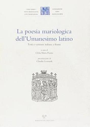 La poesia mariologica dell'Umanesimo latino - copertina