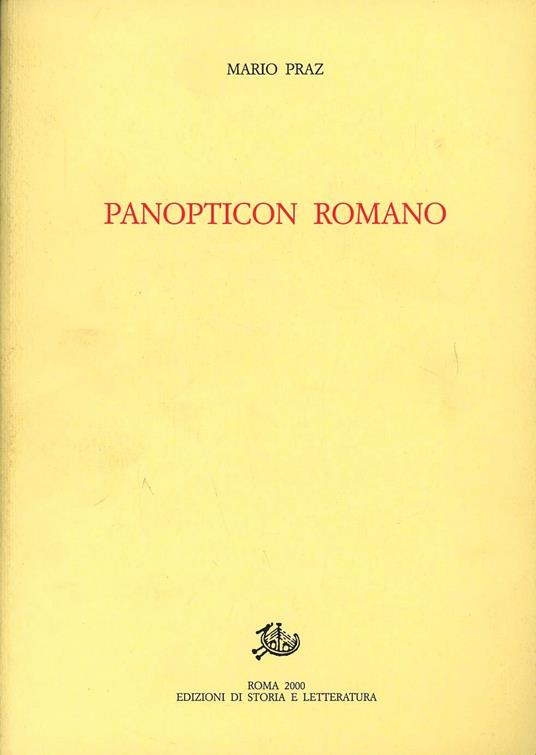 Panopticon romano - Mario Praz - copertina