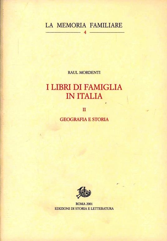 I libri di famiglia in Italia. Vol. 2: Geografia e storia - copertina