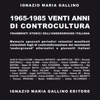 1965-1985. Venti anni di controcultura - copertina