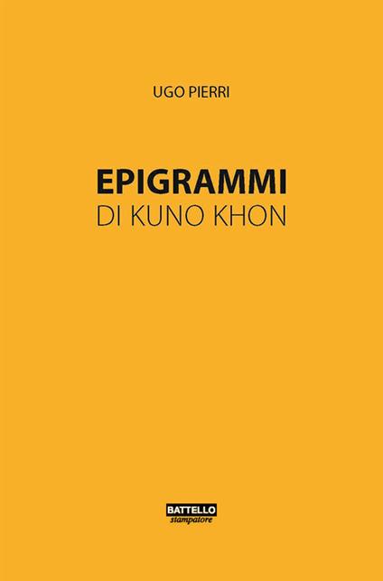 Epigrammi di Kuno Khon - Ugo Pierri - copertina