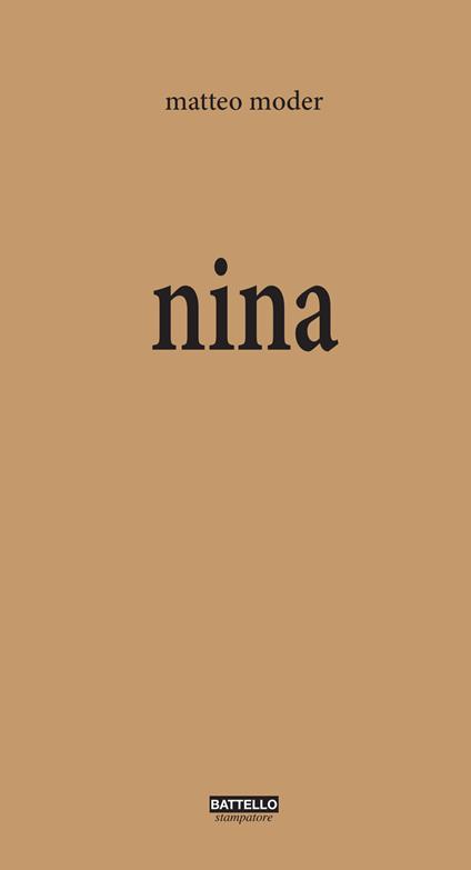 Nina - Matteo Moder - copertina