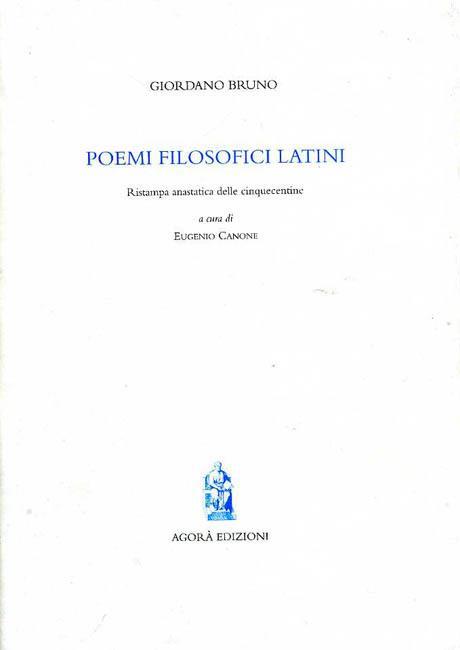 Poemi filosofici latini - Giordano Bruno - copertina