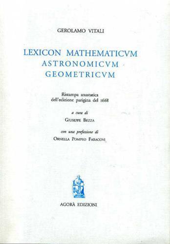 Lexicon mathematicum astronomicum geometricum - Girolamo Vitali - copertina