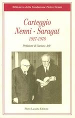 Carteggio Nenni Saragat 1927-1978