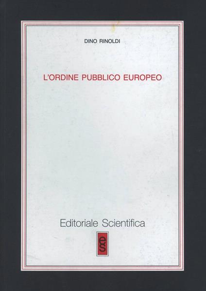 L' ordine pubblico europeo - Dino Rinoldi - copertina