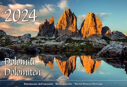Dolomiti. Calendario-Dolomiten. Kalender 2024. Ediz. illustrata - Peter Malfertheiner - copertina
