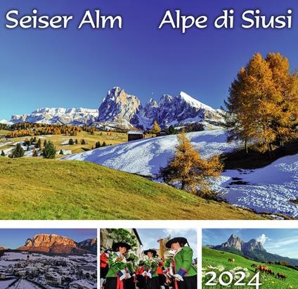 Seiser Alm. Schlern Postkartenkalender 17x17 cm orizzontale. Ediz. illustrata - Peter Malfertheiner - copertina