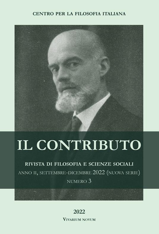 Il contributo. Rivista di filosofia e scienze sociali (2022). Vol. 3: Settembre-dicembre - copertina