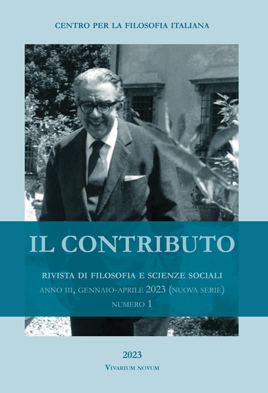 Il contributo. Rivista di filosofia e scienze sociali (2023). Vol. 1: Gennaio-aprile - copertina
