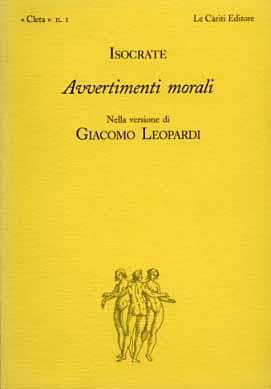 Avvertimenti morali. Testo greco a fronte - Isocrate - copertina