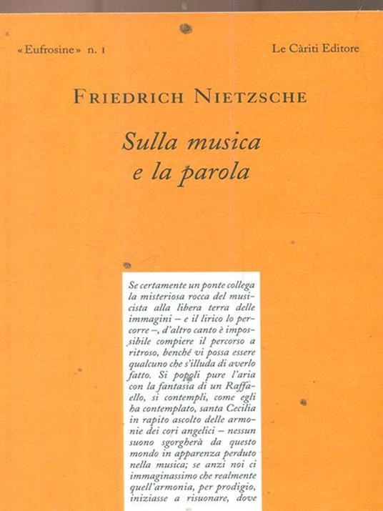 Sulla musica e la parola - Friedrich Nietzsche - 2