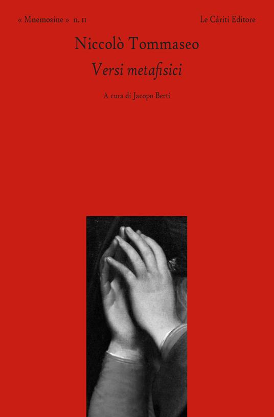 Versi metafisici. Due omaggi anepigrafi per nozze - Niccolò Tommaseo - copertina