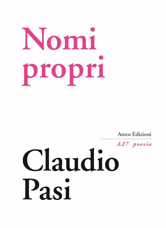 Nomi propri - Claudio Pasi - copertina