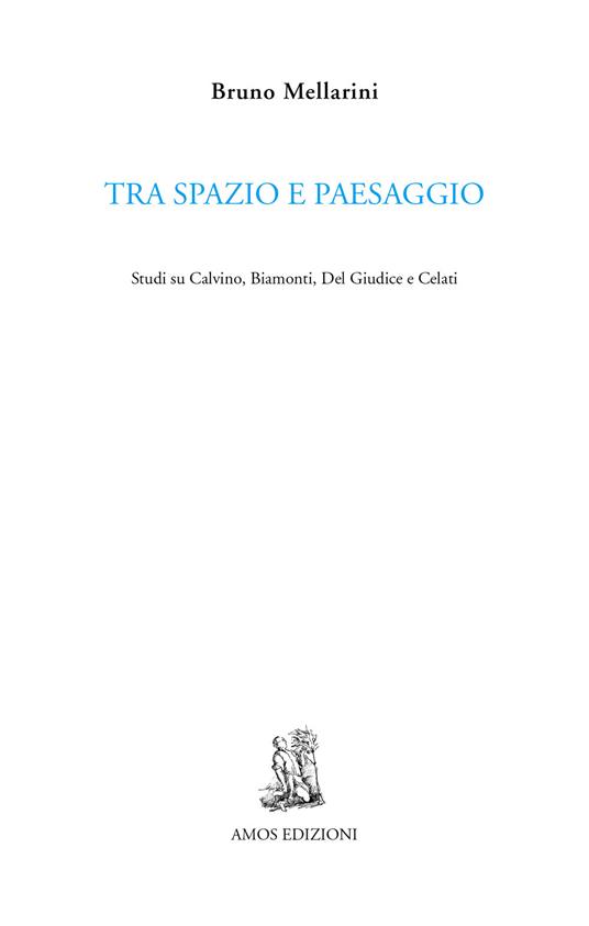 Tra spazio e paesaggio. Studi su Calvino, Biamonti, Del Giudice e Celati - Bruno Mellarini - copertina