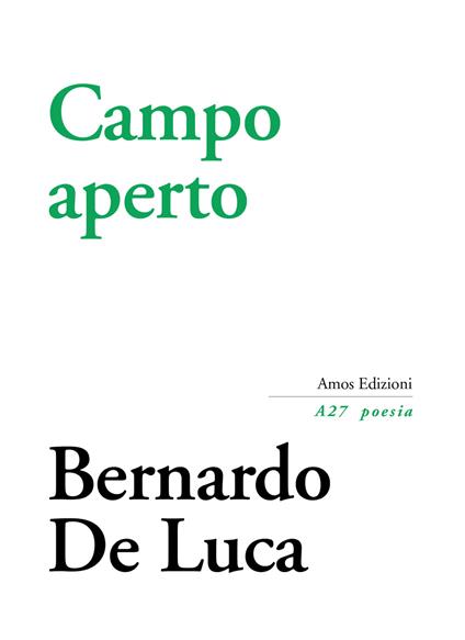 Campo aperto - Bernardo De Luca - copertina