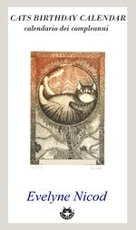 Cats birthday calendar. Calendario dei compleanni