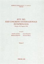 Atti del 22º Congresso internazionale di papirologia (Firenze, 23-29 agosto 1998)