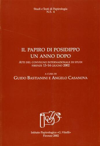 Il papiro di Posidippo un anno dopo. Atti del Convegno internazionale di studi (Firenze, 13-14 giugno 2002) - copertina
