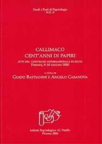 Callimaco, cent'anni di papiri - copertina