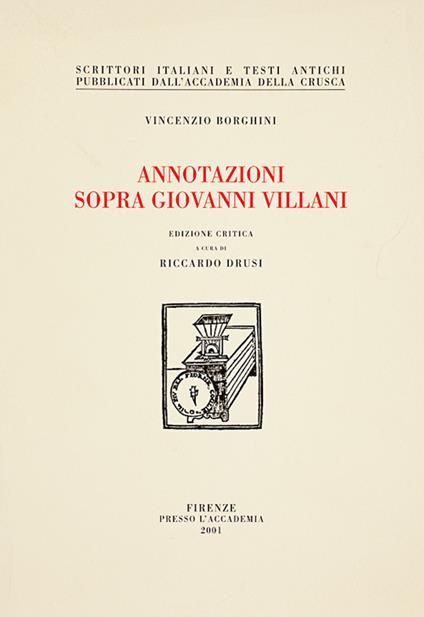 Annotazioni sopra Giovanni Villani - Vincenzo Borghini - copertina