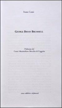 George Bryan Brummell - Ivano Comi - copertina