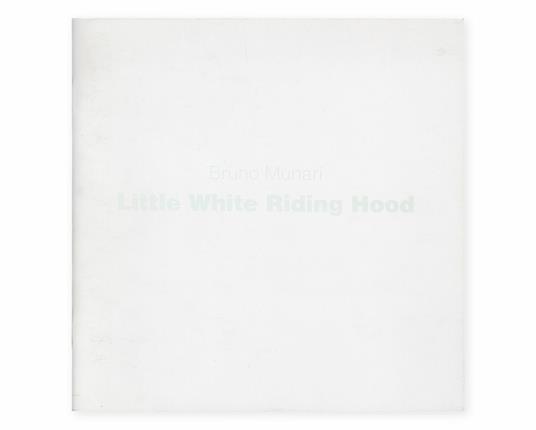 Little White Riding Hood - Bruno Munari - copertina