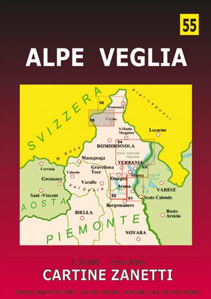 Alpe Veglia. Val Divedro 1:30.000 - copertina