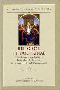 Religioni et doctrinae. Miscellanea di studi offerti a Bernardino de Armellada in occasione del suo 80° compleanno. Ediz. multilingue - copertina