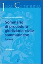 Sommario di procedura giudiziaria civile sammarinese. Vol. 2