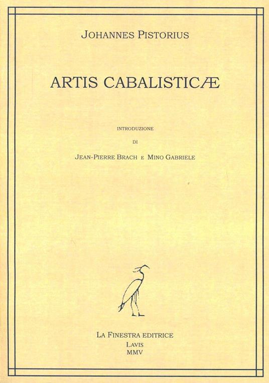 Artis cabalisticae - Johannes Pistorius - copertina