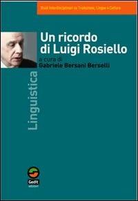 Un ricordo di Luigi Rosiello - copertina